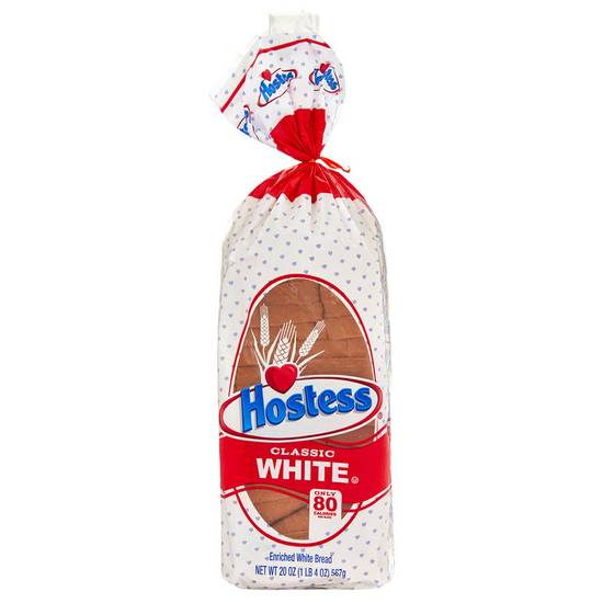 Order Hostess Classic White Bread Sliced 20oz food online from Everyday Needs by Gopuff store, Roseville on bringmethat.com