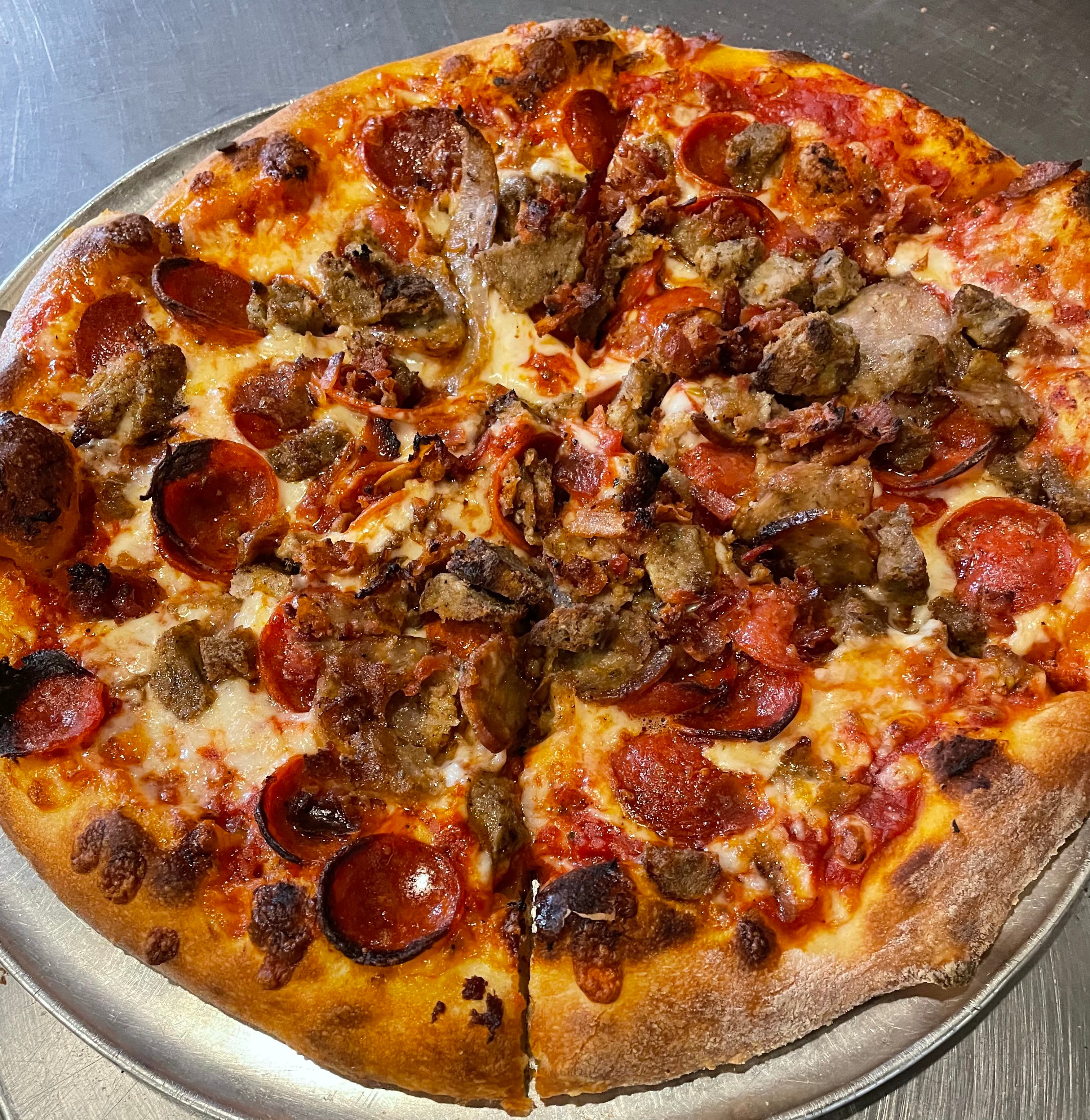 Order Meat Pizza - Personal 10" food online from Brooklyn Pizza & Pasta store, Cincinnati on bringmethat.com