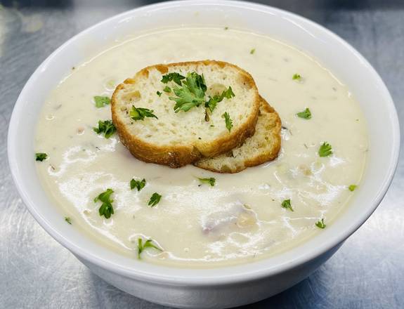 Order Clam Chowder Cup food online from Marica store, Oakland on bringmethat.com