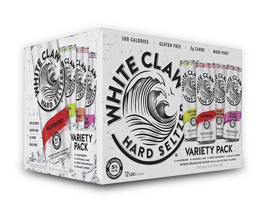 Order White Claw Variety Pack, 12pk-12 oz Can Hard Seltzer (5.0% ABV) food online from ampm store, SAN BRUNO on bringmethat.com