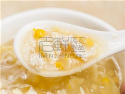 Order Chicken Corn Soup food online from MingHin Cuisine - South Loop store, Chicago on bringmethat.com