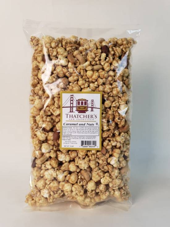 Order Caramel & Nuts - 12 Oz food online from Thatcher's Special Popcorn store, San Francisco on bringmethat.com