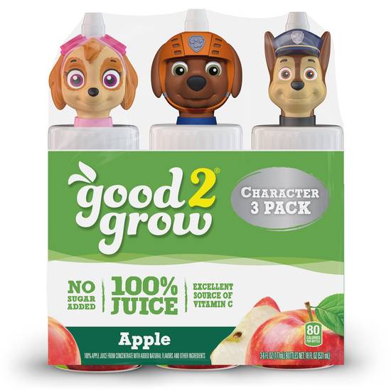 Order Good2Grow 100% Apple Juice Assorted Character Tops (3 ct) food online from Rite Aid store, Grafton on bringmethat.com