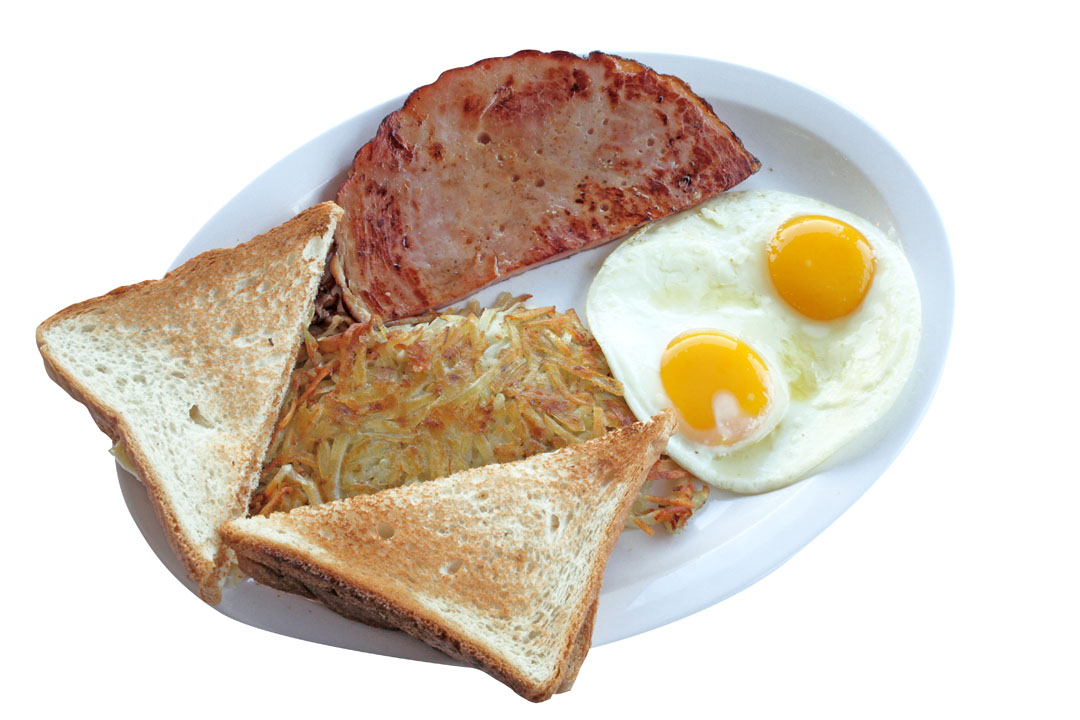 Order Ham and Eggs Platter food online from Michael Super Burgers store, Whittier on bringmethat.com