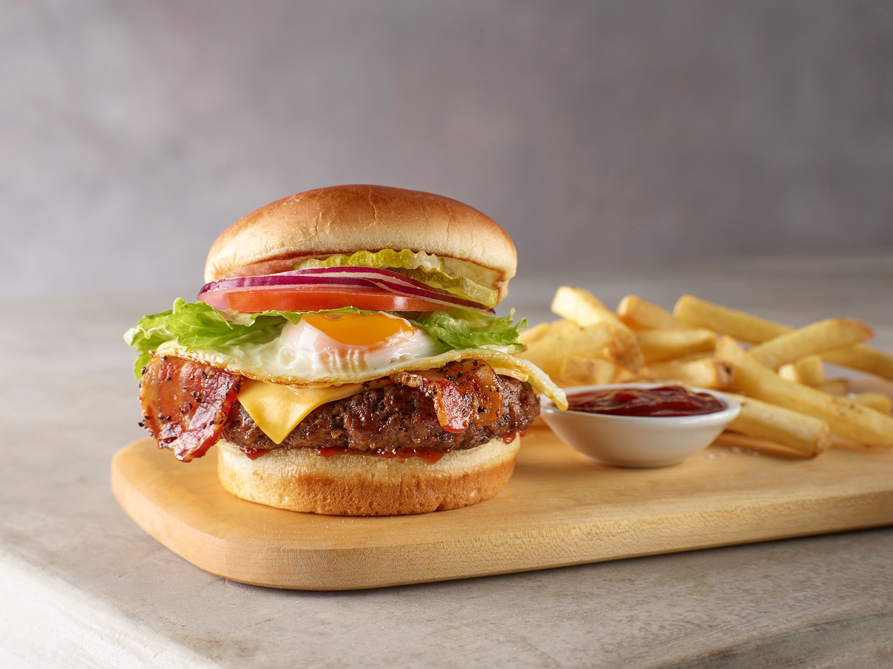 Order Morning Glory Burger food online from Smokey Bones Barbeque & Grill store, York on bringmethat.com