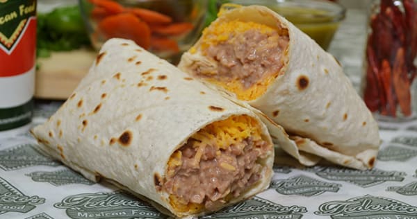 Order Bean Burrito food online from Federico's Mexican Food store, Phoenix on bringmethat.com