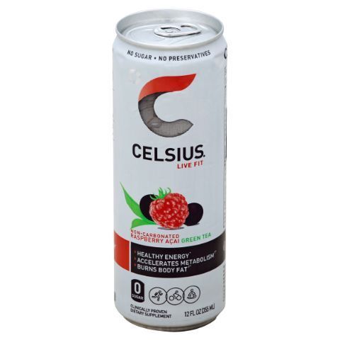 Order Celsius Raspberry Acai Green Tea 12oz Can food online from 7-Eleven store, Winfield on bringmethat.com