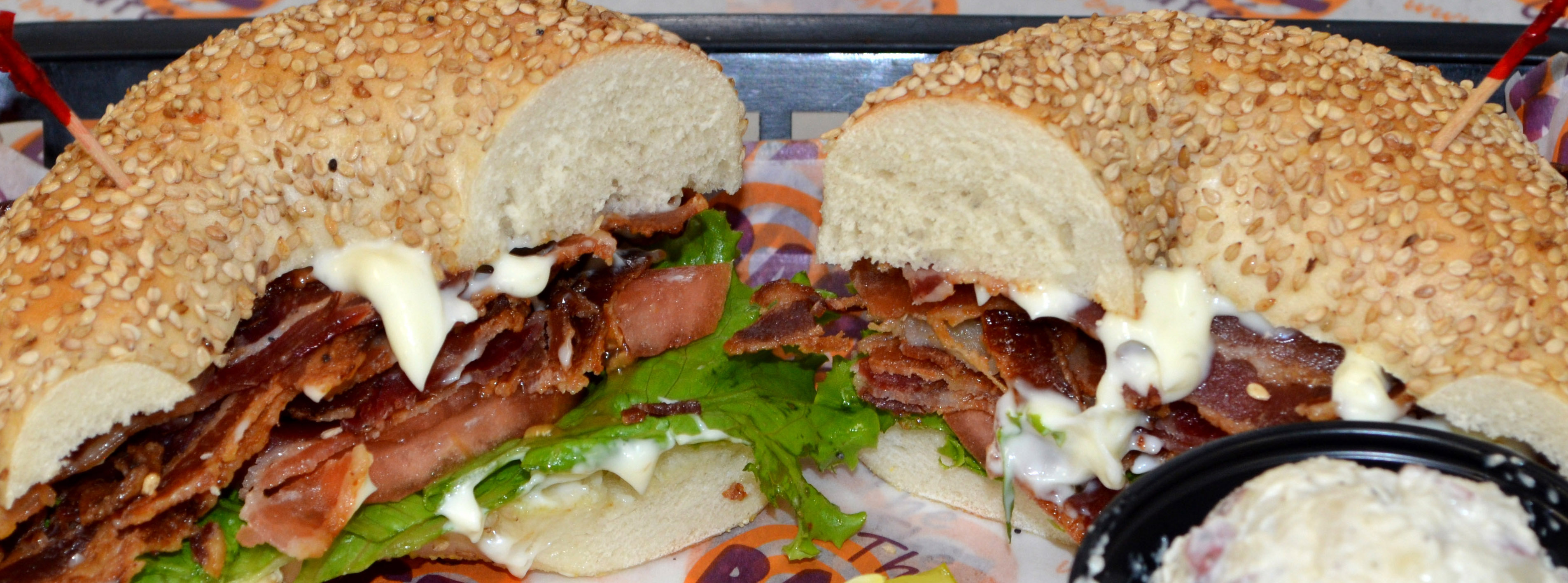 Order Bacon, Lettuce & Tomato Sandwich food online from Bagel Cafe store, Herndon on bringmethat.com