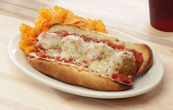 Order Meatball Parmigiana Sub food online from Johnny's New York Style Pizza store, Sandy Springs on bringmethat.com