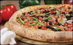 Order Jim's Veggie Pizza - Personal 9'' (6 Slices) food online from Garlic Jim's Pizza Hausman Rd store, San Antonio on bringmethat.com