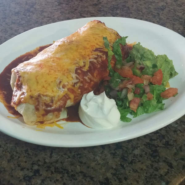 Order Chile Colorado Burrito food online from Lino's Mexican Cuisine store, Bakersfield on bringmethat.com