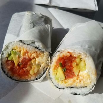Order Choose One Hawaiian Style Poke Burrito  food online from Abi sushi store, Astoria on bringmethat.com