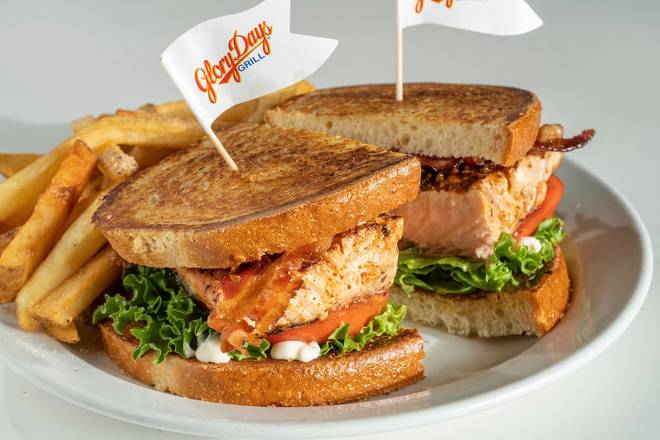 Order SALMON† BLT SANDWICH food online from Glory Days Grill store, Brentsville on bringmethat.com