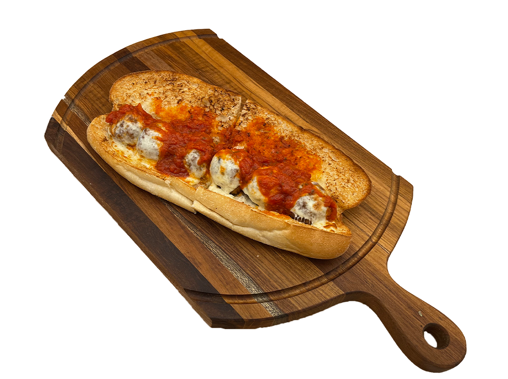 Order Meatball Parm Sub food online from Land of Pizza Inc store, South Boston on bringmethat.com