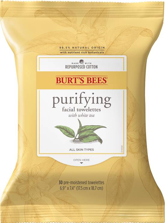 Order Burt's Bees Facial Cleansing Towelettes, White Tea ExtraCT, 30 CT food online from CVS store, SPRING VALLEY on bringmethat.com
