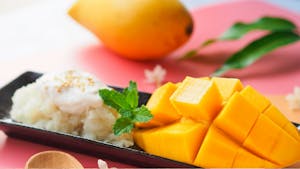 Order Mango with Sticky Rice (Seasonal) food online from Asian thai 2 go store, Dallas on bringmethat.com