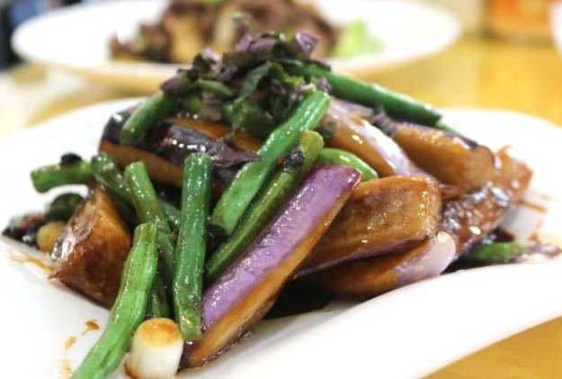 Order Eggplant perilla with string bean food online from Iron Wok store, San Francisco on bringmethat.com