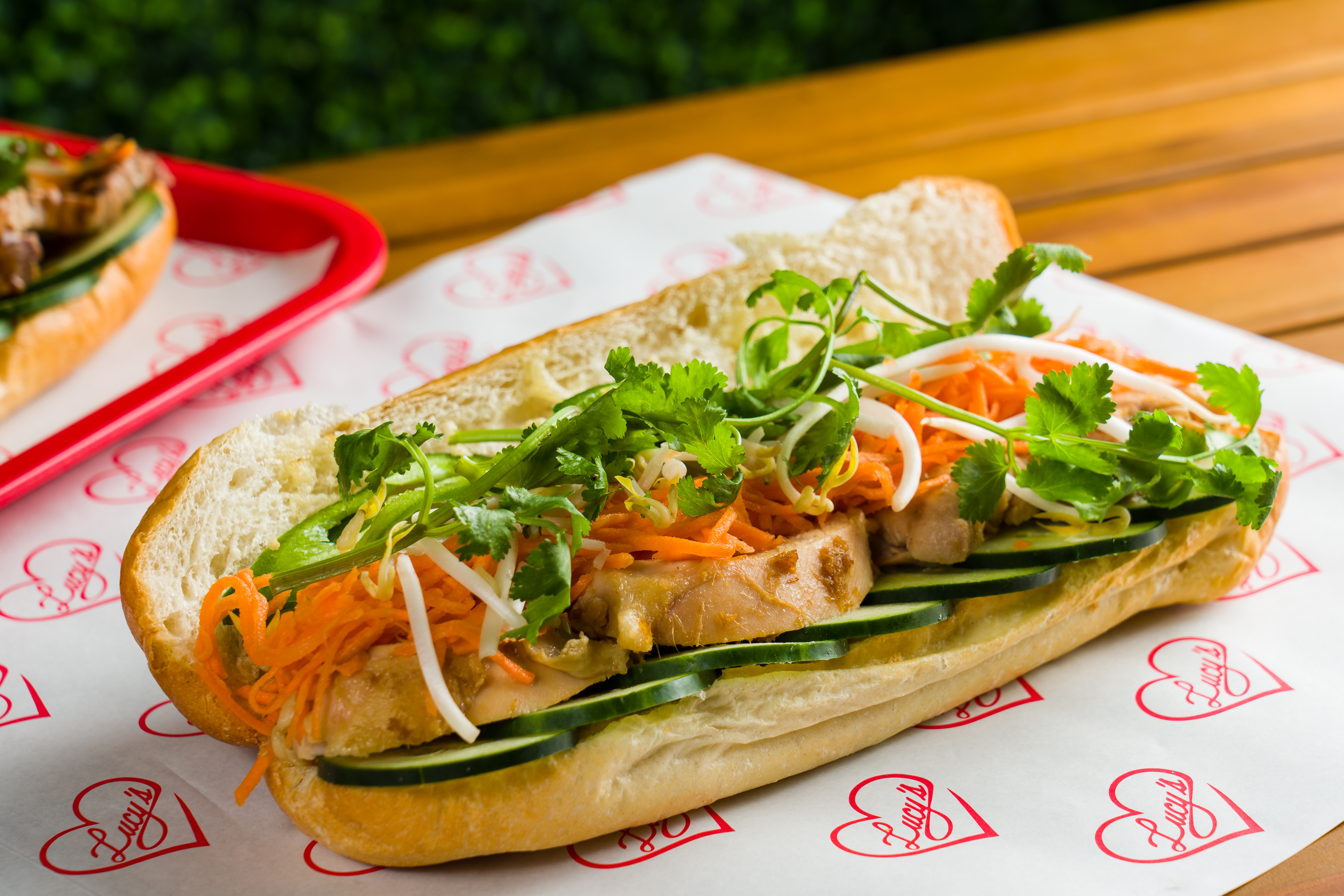 Order Lemongrass Chicken Banh Mi  food online from Lucy's Vietnamese Kitchen store, Brooklyn on bringmethat.com