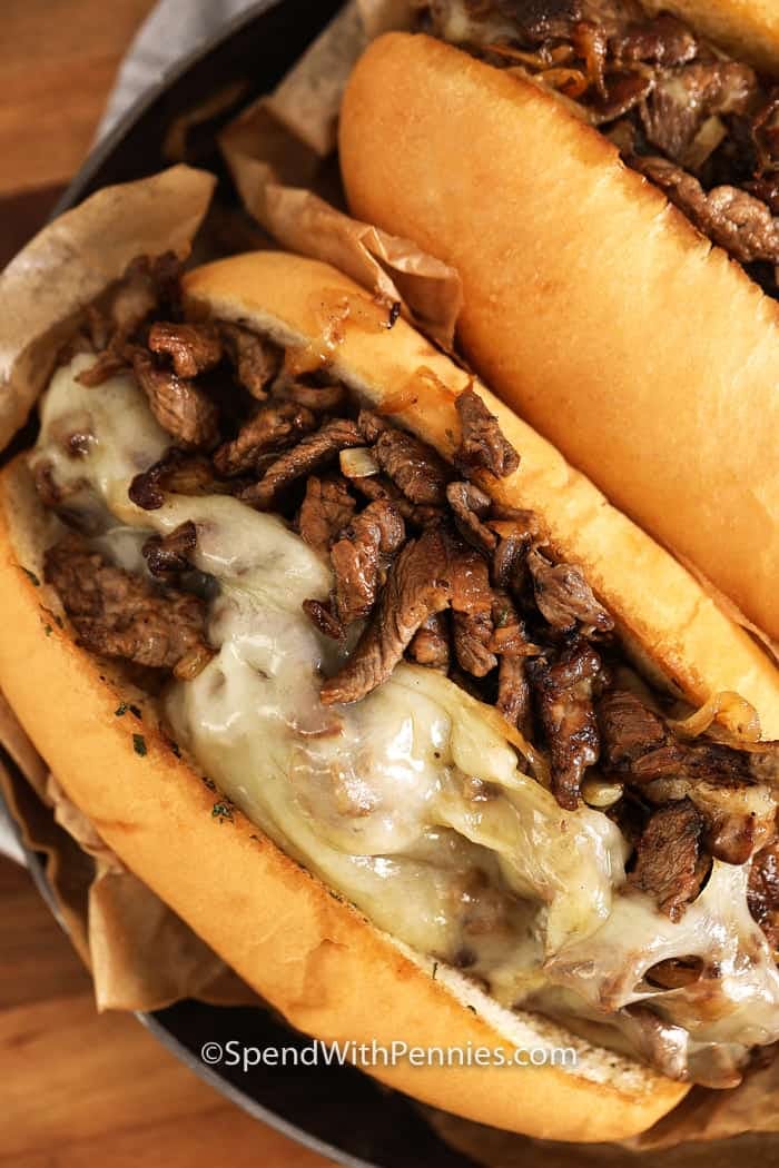 Order Philly Steak Cheese Mushrooms Sandwich - 9" food online from Tani Pizza store, Butler on bringmethat.com
