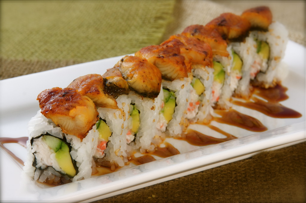 Order Dragon Roll food online from Sushi House Goyemon store, Las Vegas on bringmethat.com