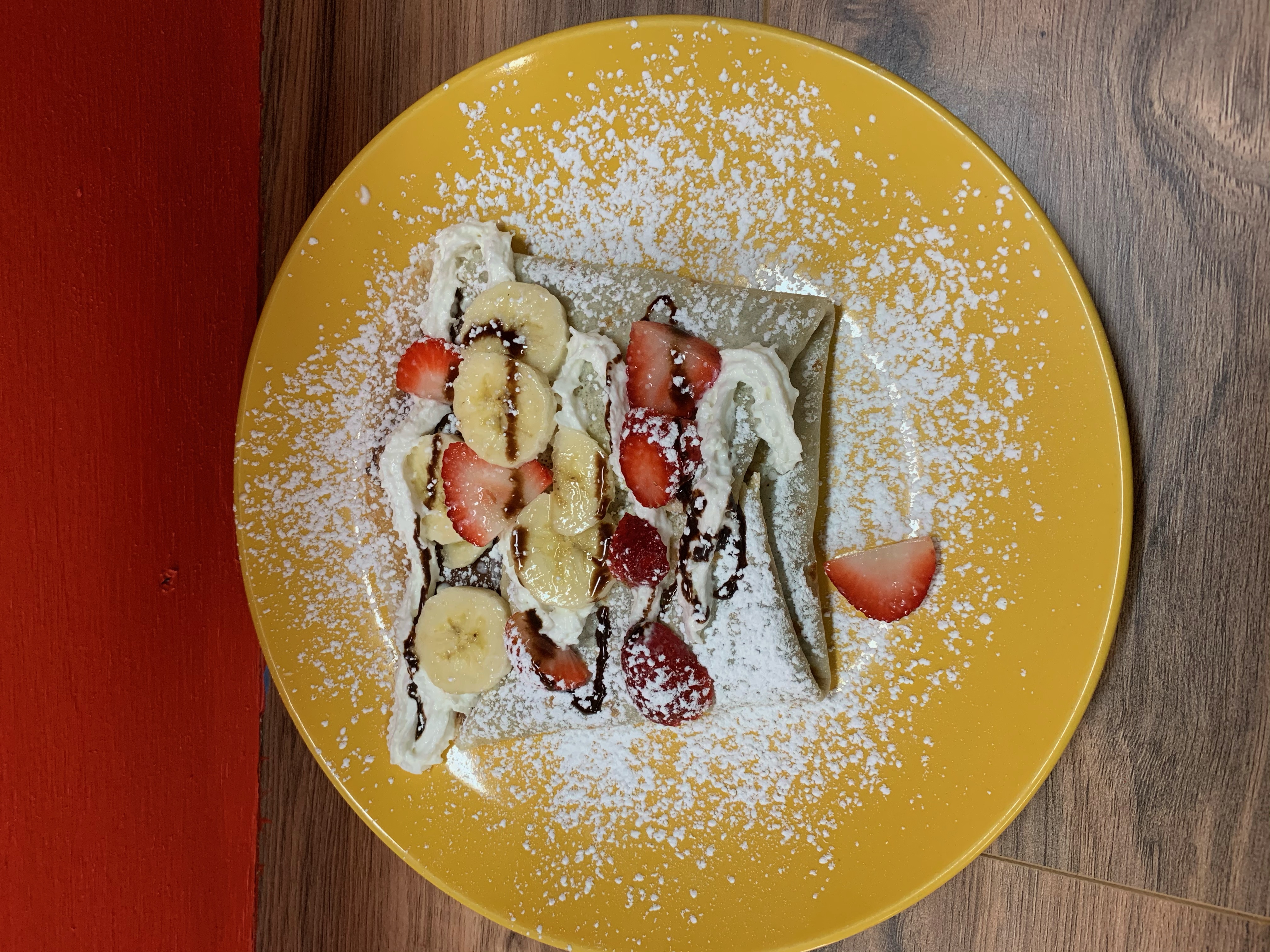 Order 3. Banana and Strawberry Crepe  food online from Mango Loco store, Jersey City on bringmethat.com