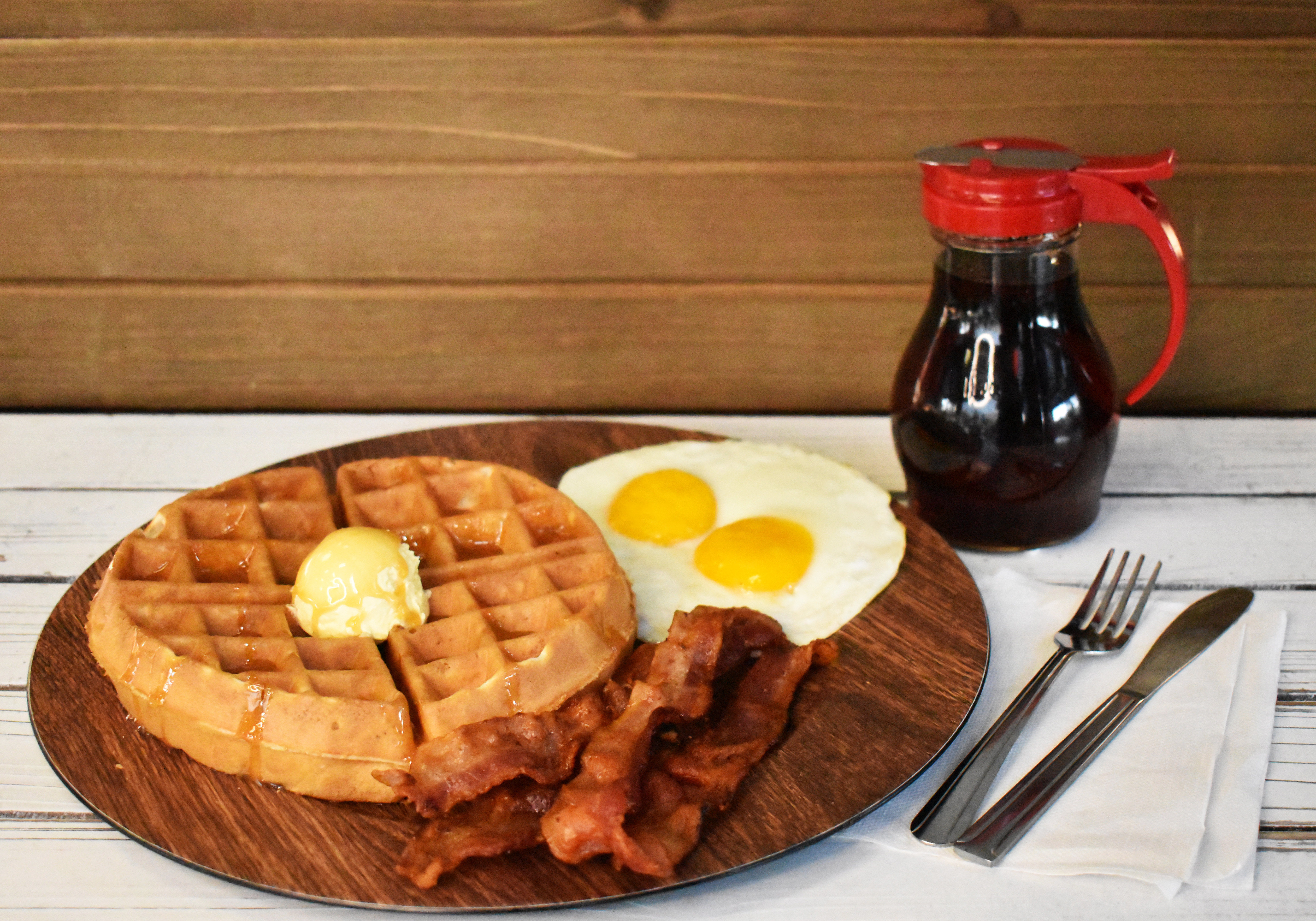 Order Waffle with Eggs food online from Archibald store, Chino Hills on bringmethat.com