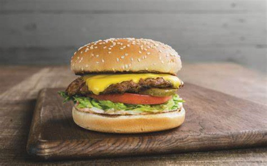 Order Single Patty Burger - Burger food online from GoodFellas Pizzeria store, San Francisco on bringmethat.com