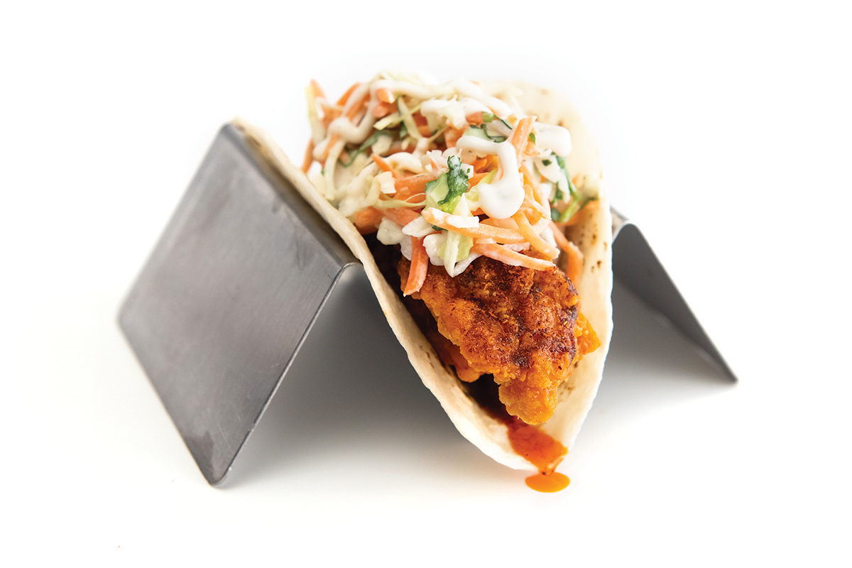 Order Nashville Hot Fried Chicken Taco food online from Sharky Woodfired Mexican Grill store, Beverley Hills on bringmethat.com