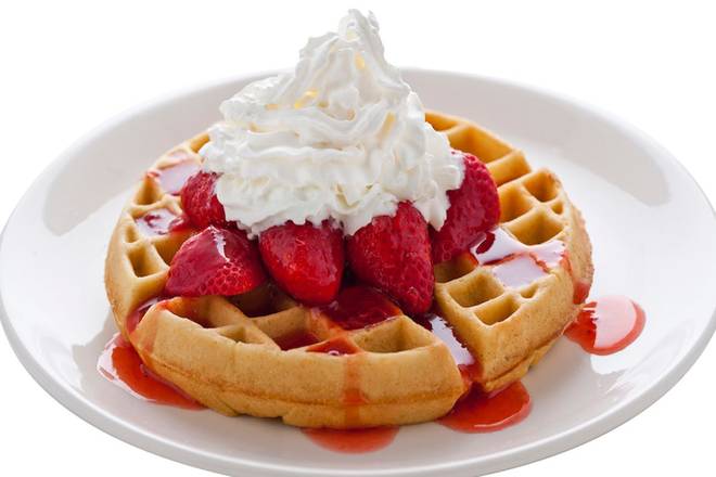Order Strawberry or Banana Belgian Waffle food online from The Broken Yolk Cafe store, Chandler on bringmethat.com
