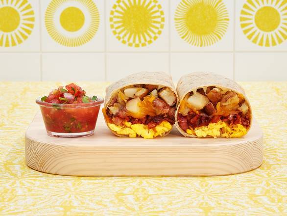 Order Bacon Breakfast Burrito food online from Sunny & Fine Breakfast Burritos store, Tulare on bringmethat.com