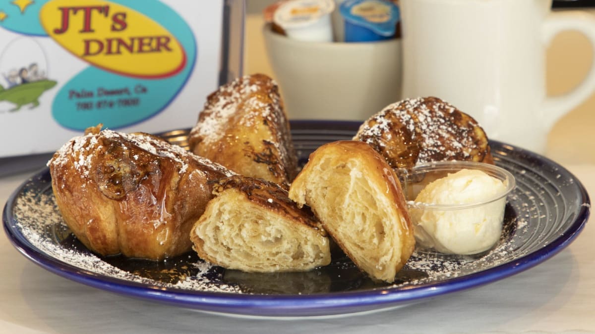 Order Jack's Famous Croissant French Toast food online from Jt Diner store, Palm Desert on bringmethat.com