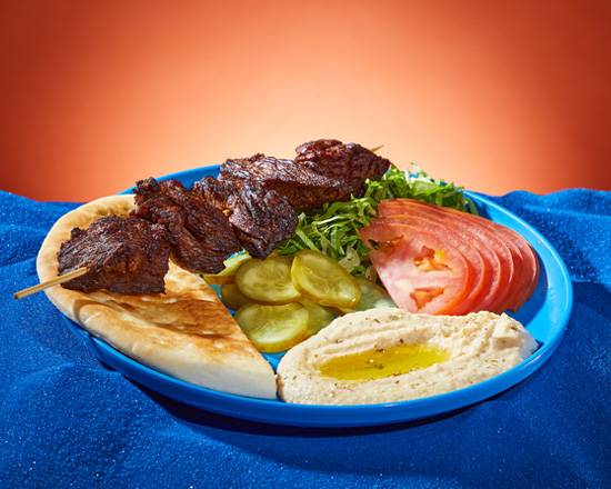 Order Beef Kebab Platter food online from Saucey Skewer store, Austin on bringmethat.com