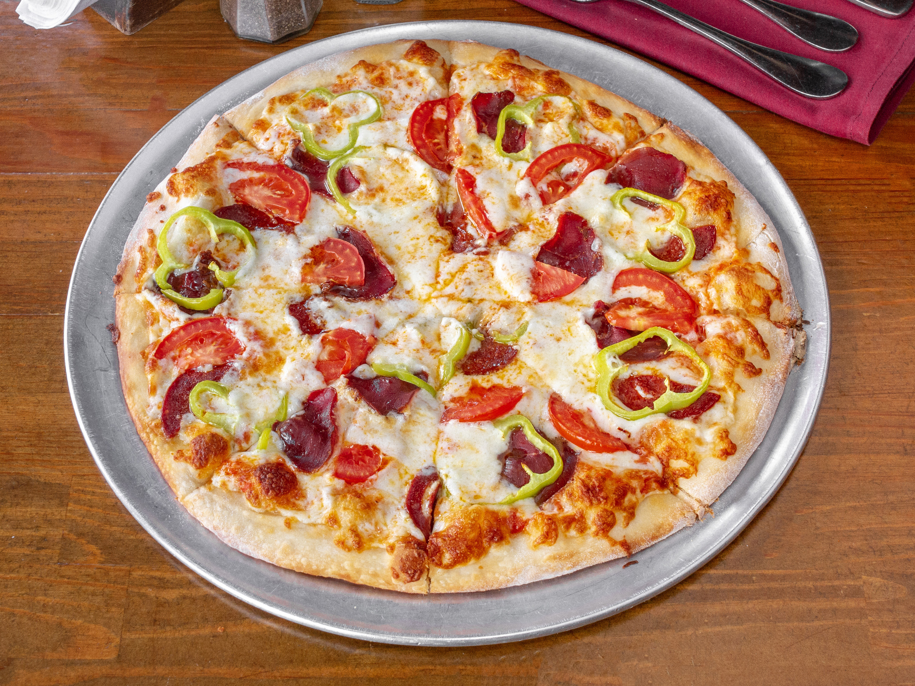 Order Turkish Pizza 12'' food online from Marmaris Cafe store, Edgewater on bringmethat.com