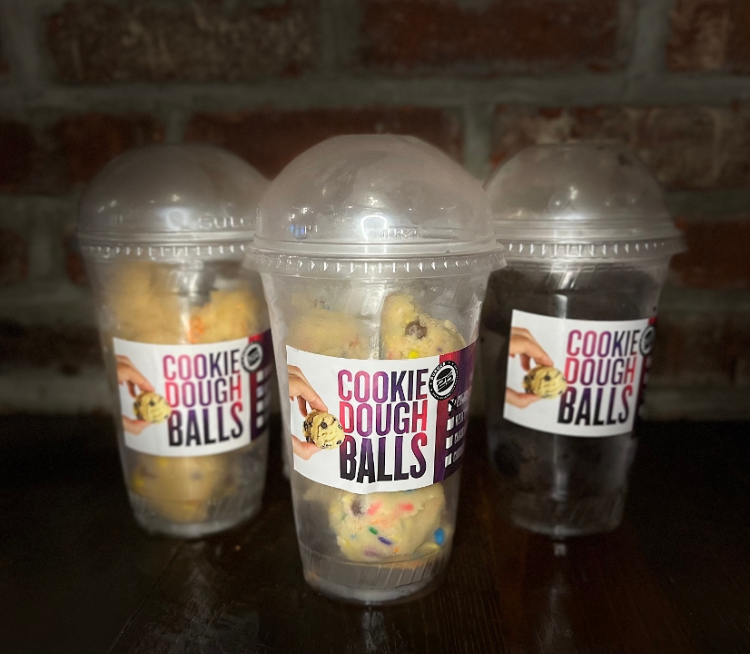 Order CUP OF EDIBLE COOKIE DOUGH BALLS food online from Burger 25 store, Toms River on bringmethat.com