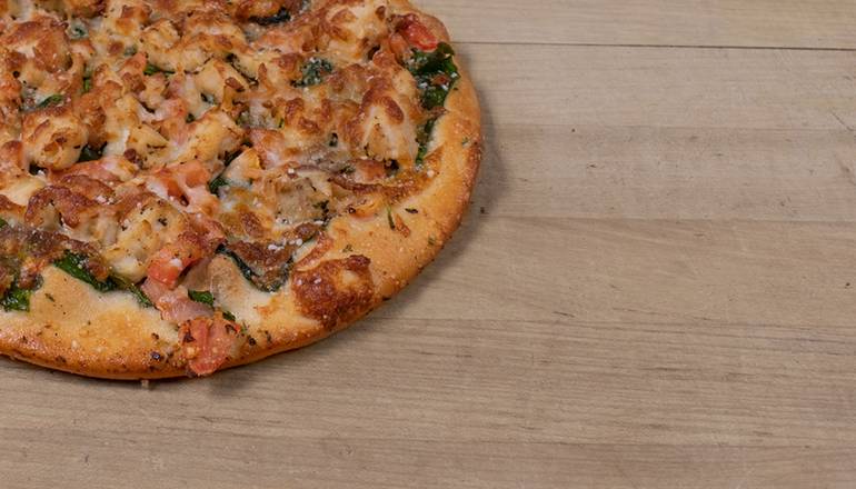 Order 14" Large Grilled Chicken & Spinach Pizza food online from Amato's store, Scarborough on bringmethat.com