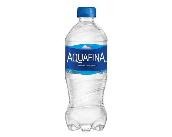 Order Aguafina Pure Water, Perfect Taste (591ML) food online from Happy's Liquor store, Whittier on bringmethat.com
