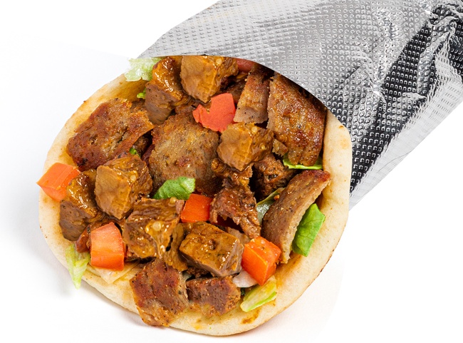 Order Savory Herb Beef & Gyro Sandwich food online from The Halal Guys store, Washington on bringmethat.com