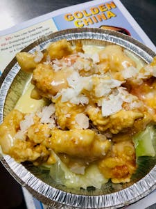 Order H23. Coconut Shrimp 椰子蝦 food online from Golden China store, Lincoln on bringmethat.com