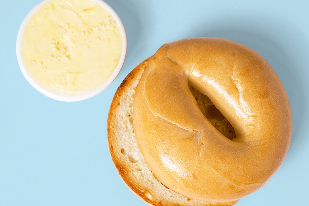 Order Bagel w/ Butter food online from Rainbow Donuts store, Phoenix on bringmethat.com