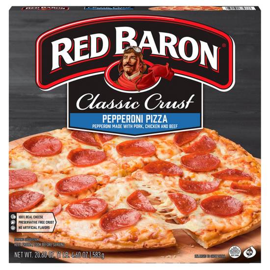 Order Red Baron Frozen Classic Crust Pepperoni Pizza 14in 20.6oz food online from Everyday Needs by Gopuff store, Lansdowne on bringmethat.com