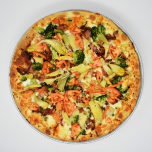 Order Specialty White Pizza food online from Uncle Sams store, Peoria on bringmethat.com