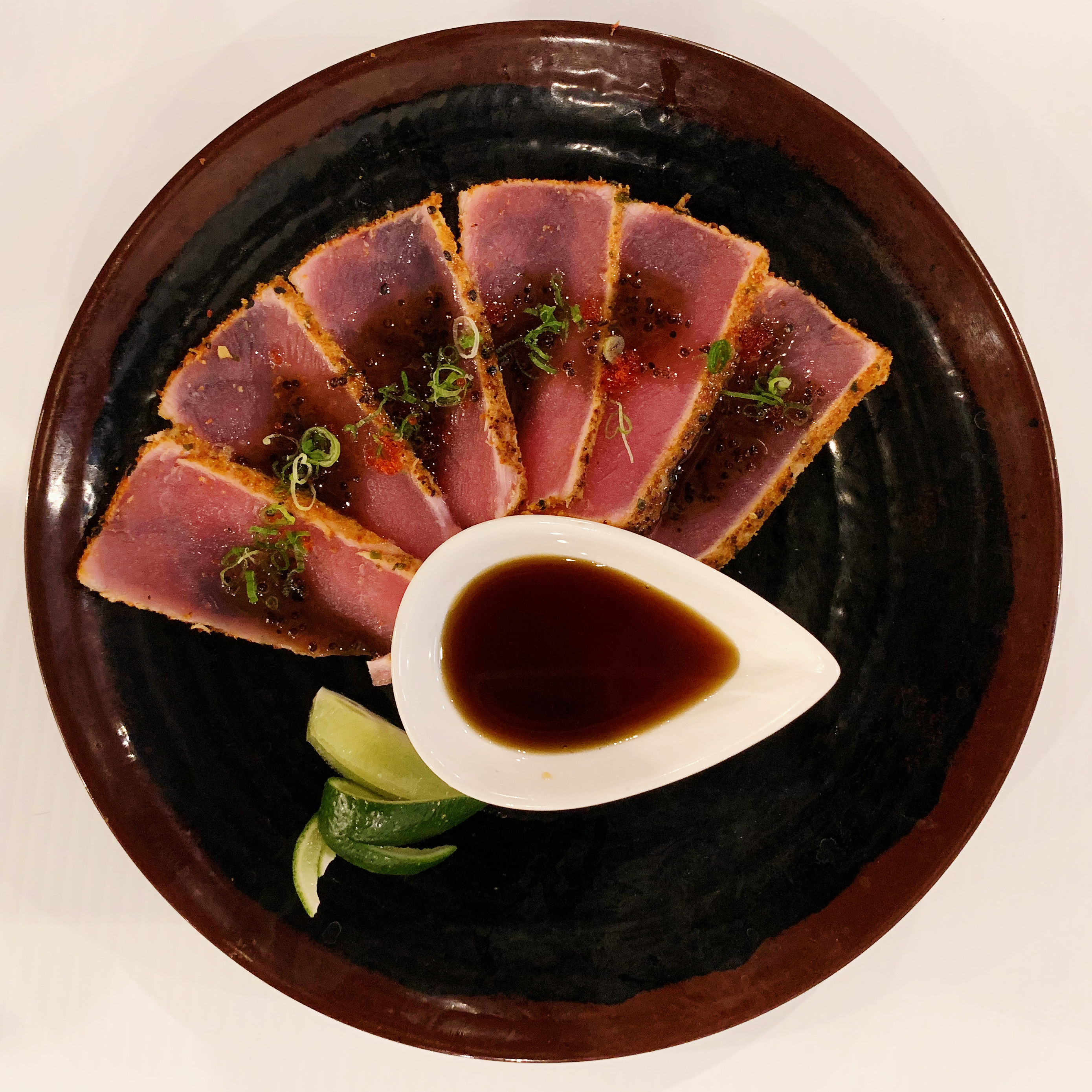 Order S40. Seared Tuna Sashimi (6 pcs) food online from Red 88 Asian Bistro store, South Jordan on bringmethat.com