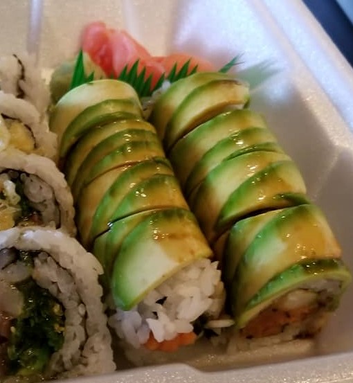 Order 5. Caterpillar Roll food online from Biwako Sushi store, Saline on bringmethat.com