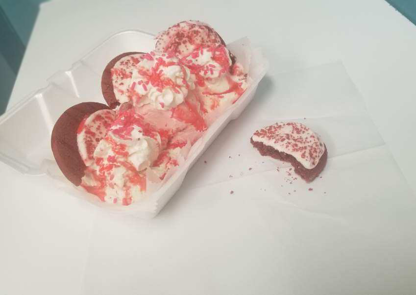 Order Red Velvet Sundae food online from Dreams Ice Cream Factory store, Glenside on bringmethat.com