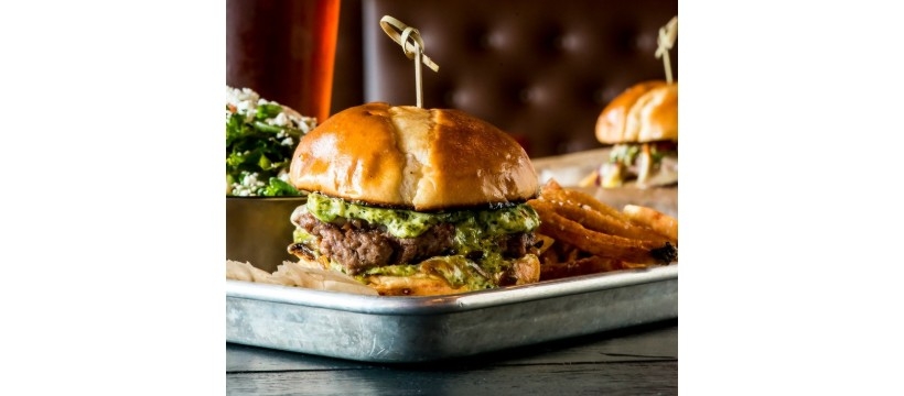 Order CHIMI BURGER food online from Pat And Gracie Kitchen X Tavern store, Columbus on bringmethat.com