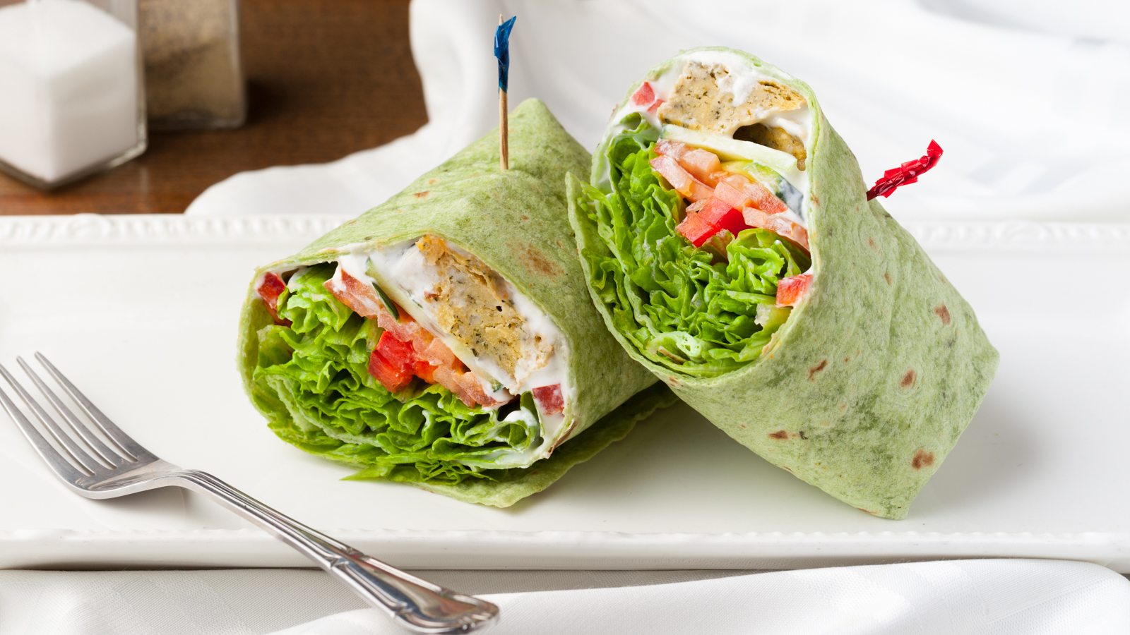 Order Garlic & Herb Falafel Wrap food online from Old California Coffee House & Eatery store, San Marcos on bringmethat.com