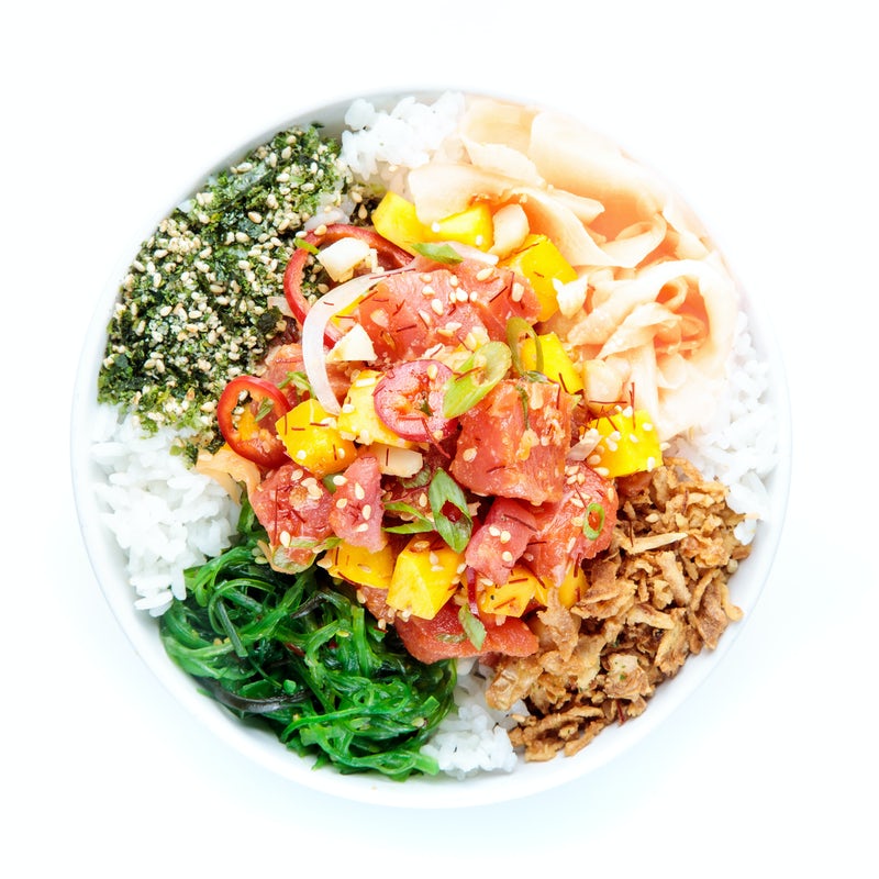 Order Spicy Hawaiian Ahi Poke Bowl food online from Lemonade Restaurant store, Studio City on bringmethat.com