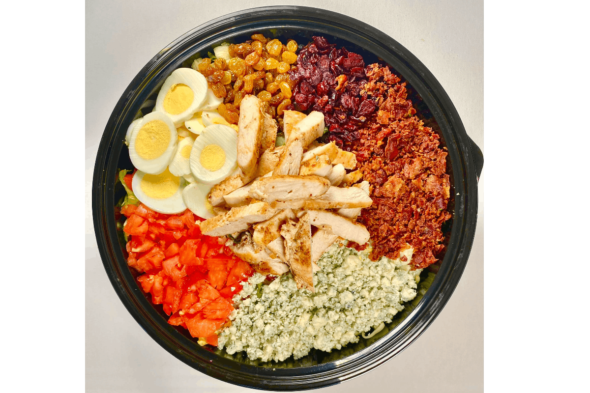 Order $100,000 Cobb Party Salad food online from Friendly Family Restaurant store, Camp Hill on bringmethat.com