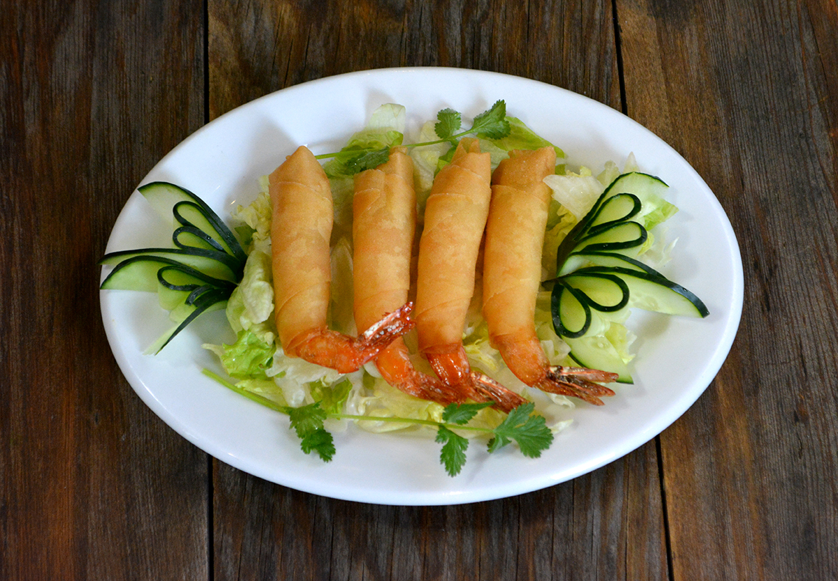 Order Thai-Style Crispy Prawns (4 Pieces) food online from Chinatown Restaurant store, San Francisco on bringmethat.com