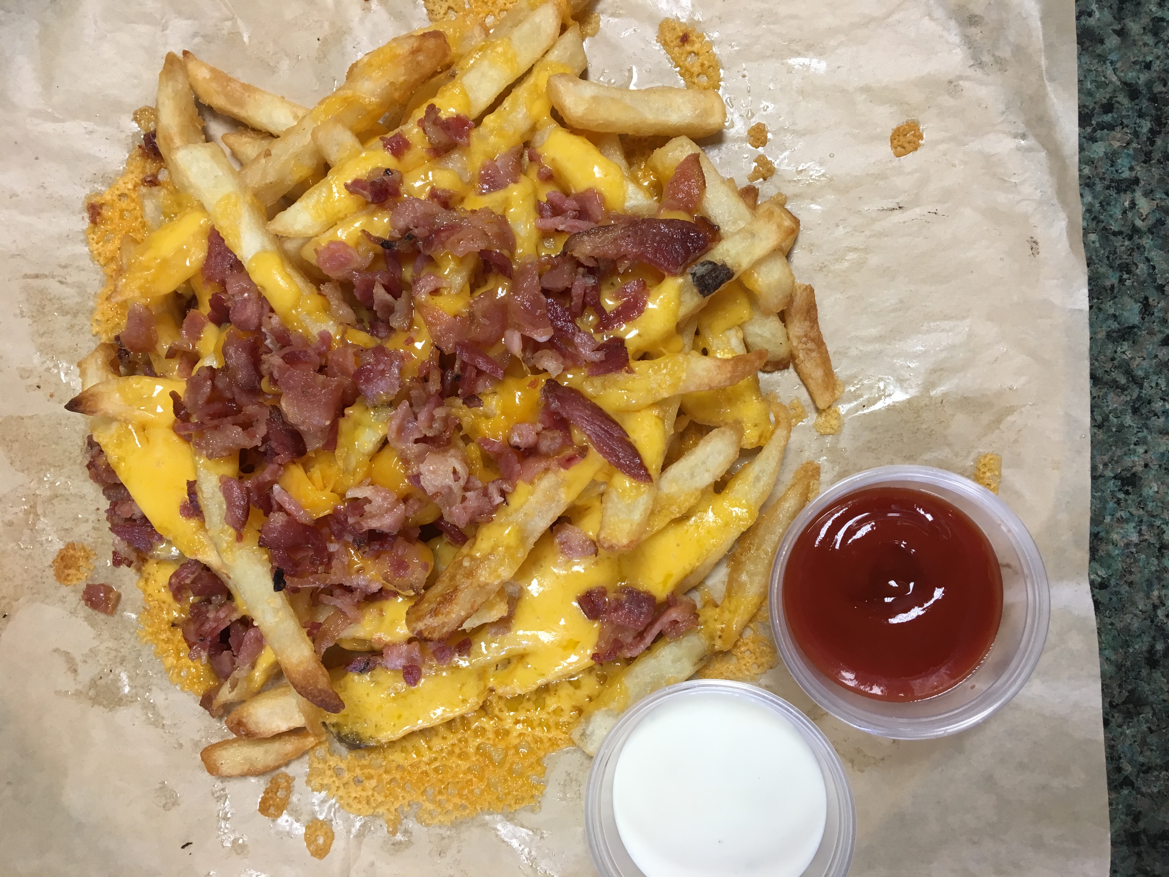 Order Bacon Cheese Fries food online from Angelo's Brick Oven Pizza store, Martinsburg on bringmethat.com
